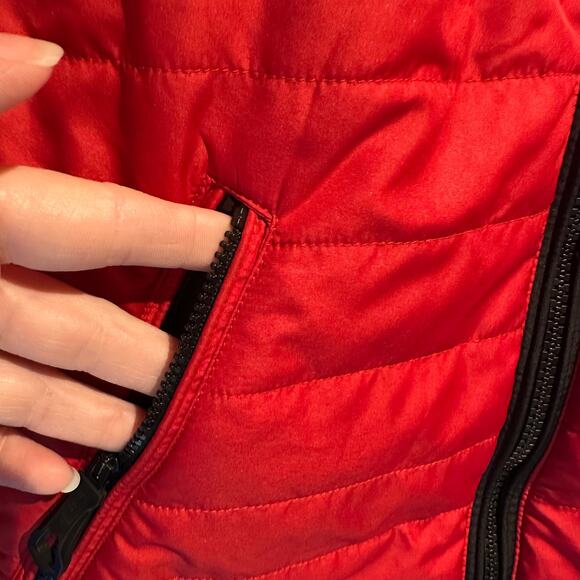 Lauren Active Ralph Lauren Quilted Vest Red Black Size 2X Sporty Warm Cozy Layer - Picture 8 of 8